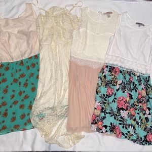 Lot of 4 floral lace dresses size small SOLD
